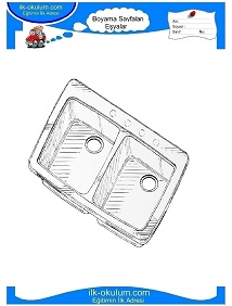 Çocuklar İçin Lavabo Boyama Sayfaları 